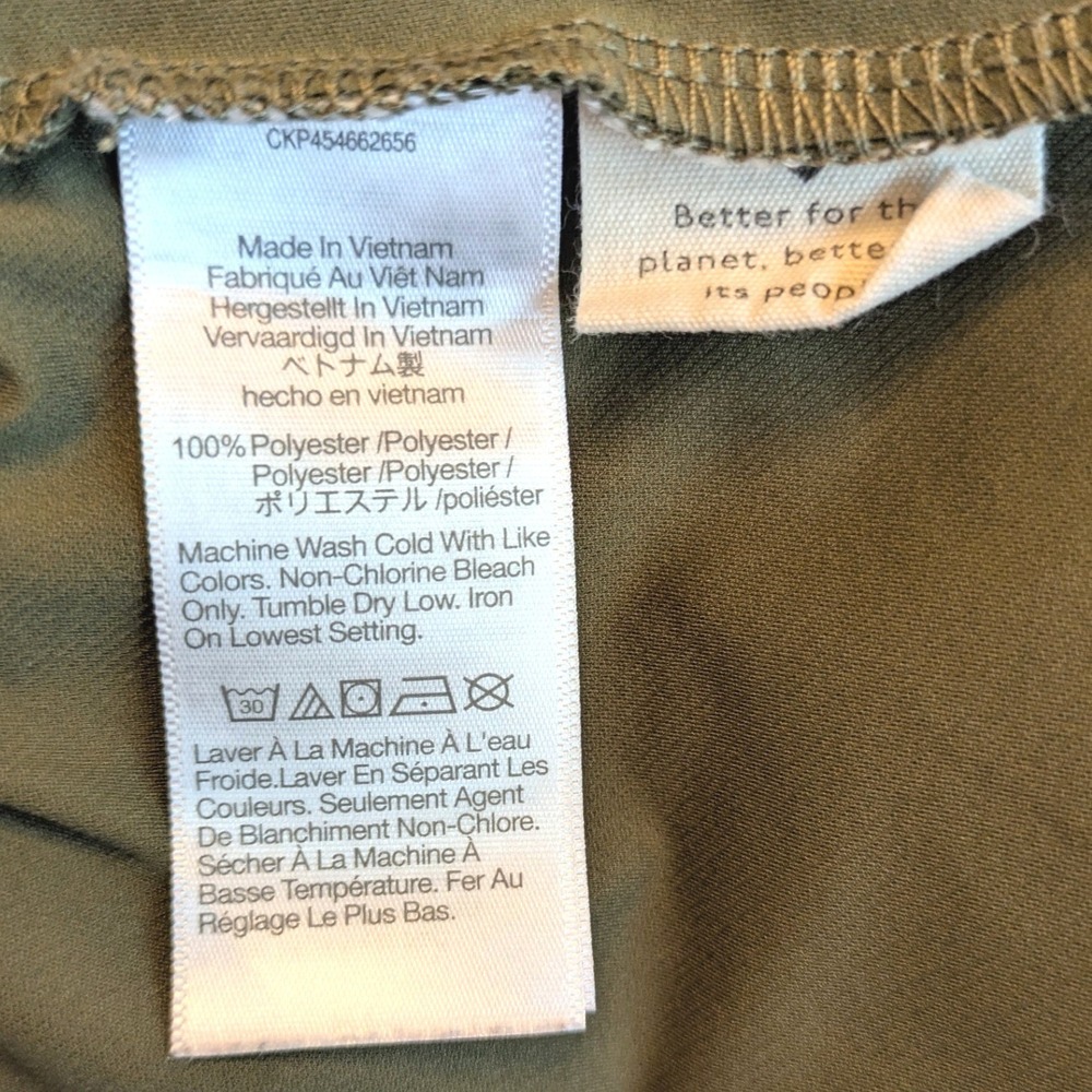Madewell MLW Allways Pull on Shorts Women's XS Kale Olive Green Dolphin Hem - Picture 5 of 7